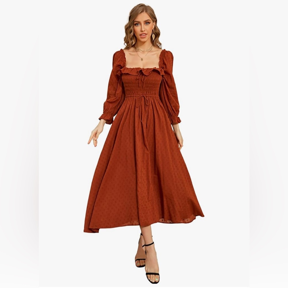 Rust Brown Fall Dress